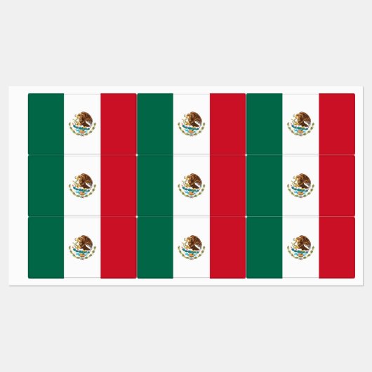 Mexicaanse vlag - vlag van Mexico Labels (Vel)