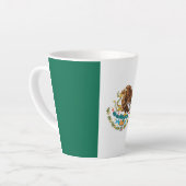 Mexicaanse vlag - vlag van Mexico Latte Mok (Linkerhoek)