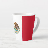 Mexicaanse vlag - vlag van Mexico Latte Mok (Rechterhoek)