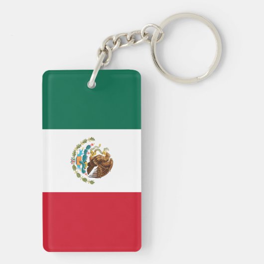 Mexicaanse vlag - vlag van Mexico Sleutelhanger (achterkant)