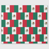 Mexicaanse vlag - Vlag van Mexico Wrapping Paper Cadeaupapier (Vlak)