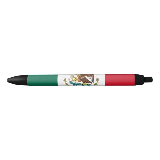 Mexicaanse vlag - vlag van Mexico Zwarte Inkt Pen (Voorkant)