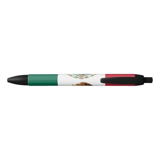 Mexicaanse vlag - vlag van Mexico Zwarte Inkt Pen (Achterkant)