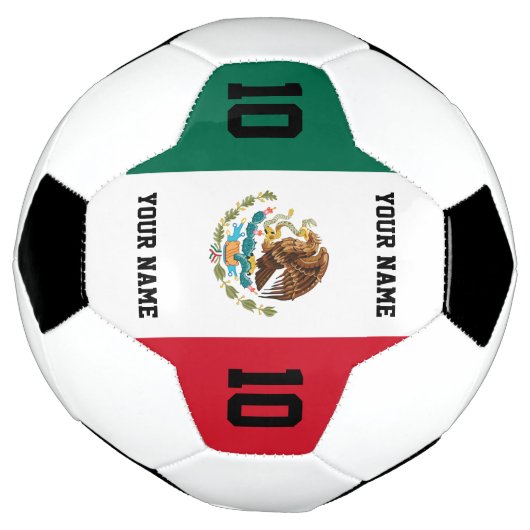 Mexicaanse vlag voetbal met aangepast nummer (Gedraaid)