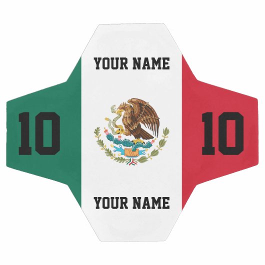 Mexicaanse vlag voetbal met aangepast nummer (Enkel)
