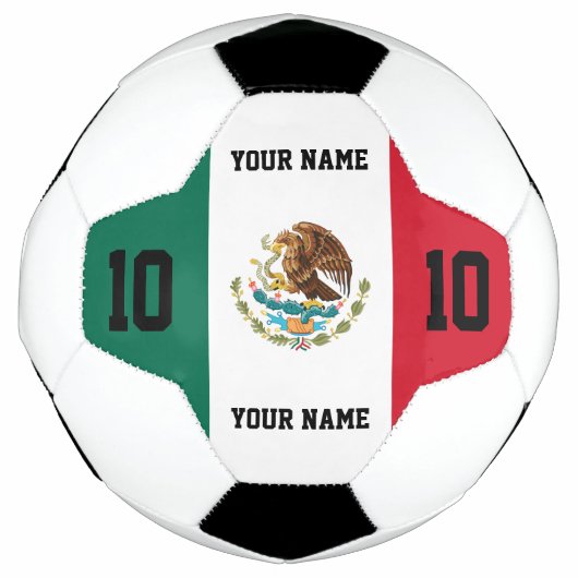 Mexicaanse vlag voetbal met aangepast nummer (Voorkant)