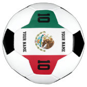 Mexicaanse vlag voetbal met aangepast shirt nummer (Gedraaid)