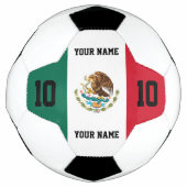 Mexicaanse vlag voetbal met aangepast shirt nummer (Voorkant)