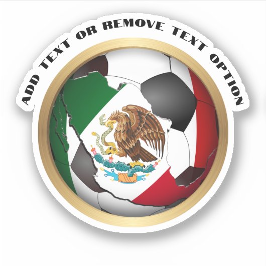 Mexicaanse vlag Voetbal Sticker (Voorkant)