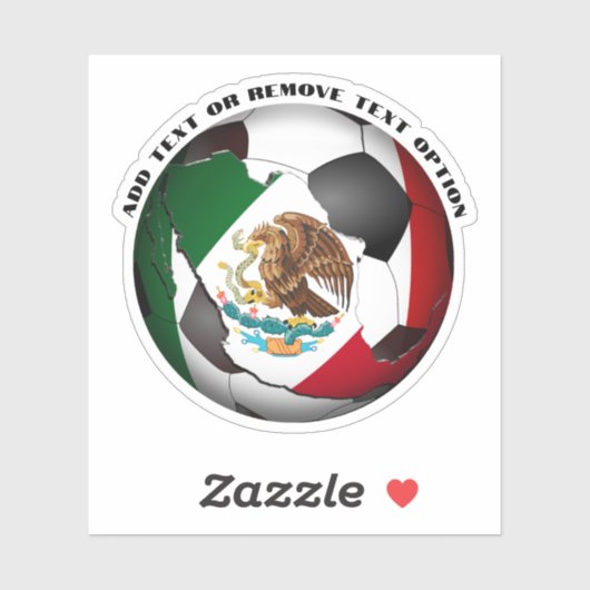 Mexicaanse vlag Voetbal Sticker (Vel)