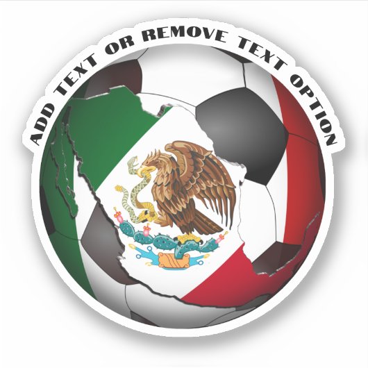 Mexicaanse vlag Voetbal Sticker (Voorkant)