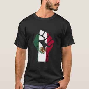 Mexicaanse Vlag Vuist Mexicaanse Trots Cinco De Ma T-shirt