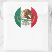 Mexicaanse vlag & wapen, Vlag van Mexico Ronde Sticker (Tas)