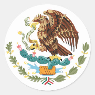 Mexicaanse vlag wapenstilstand ronde sticker