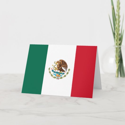 Mexicaanse vlag wenskaart met aangepaste tekst kaart (Voorkant)
