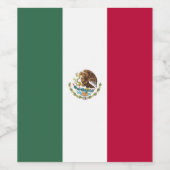 Mexicaanse vlag wijn etiket (Enkel label)