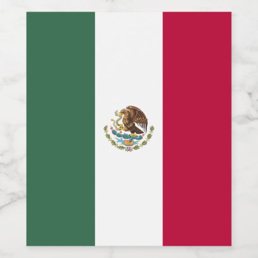 Mexicaanse vlag wijn etiket (Enkel label)