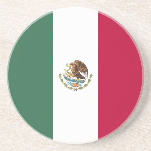 Mexicaanse vlag zandsteen onderzetter (Voorkant)