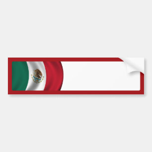 Mexicaanse vlag zwaaien bumpersticker