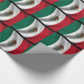 Mexicaanse vlag zwaaien cadeaupapier (Hoek)