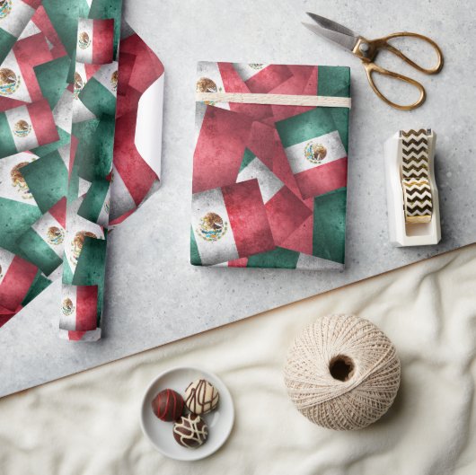 Mexicaanse vlaggen cadeaupapier (Crafts)