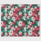 Mexicaanse vlaggen cadeaupapier (Vlak)