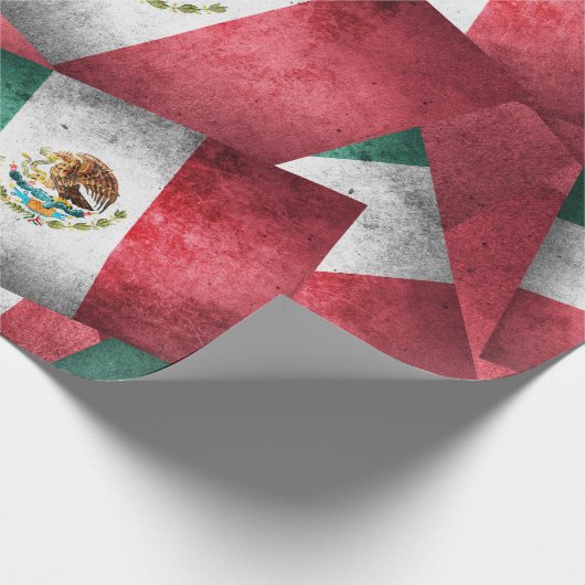 Mexicaanse vlaggen cadeaupapier (Hoek)