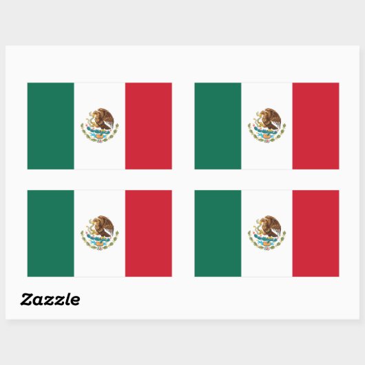 Mexicaanse vlaggen rechthoekige sticker (Vel)