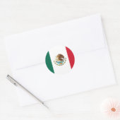 Mexicaanse vlaggen ronde sticker (Envelop)