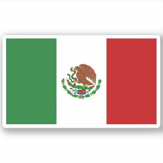 Mexicaanse vlaggen sticker (Voorkant)