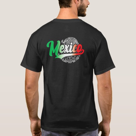 Mexicaanse vlagkleuren en adelfoto's t-shirt (Achterkant)
