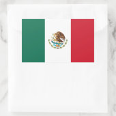 Mexicaanse vlagvarken rechthoekige sticker (Tas)