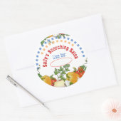 Mexicaanse voedingsalsa ingrediënten inmaaklabel ronde sticker (Envelop)