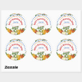 Mexicaanse voedingsalsa ingrediënten inmaaklabel ronde sticker (Vel)