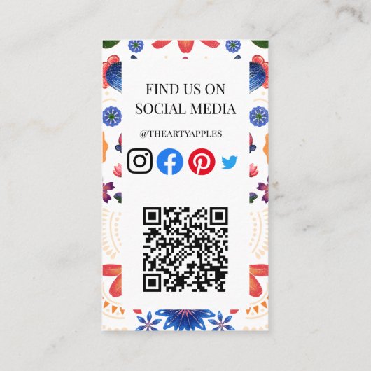 Mexicaanse voedingsfruit deli markeert een dag doo visitekaartje (Achterkant)