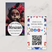 Mexicaanse voedingsfruit deli markeert een dag doo visitekaartje (Voorkant / Achterkant)