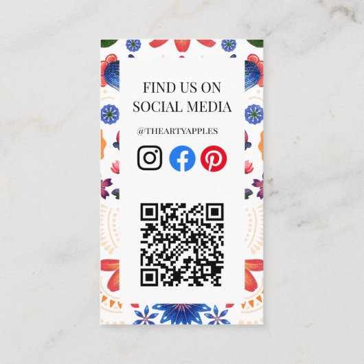 Mexicaanse voedingsvruchten deli markeert een dag  visitekaartje (Achterkant)