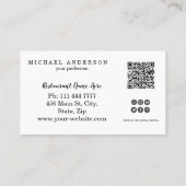 Mexicaanse voedseldag van dode restaurants visitekaartje (Achterkant)