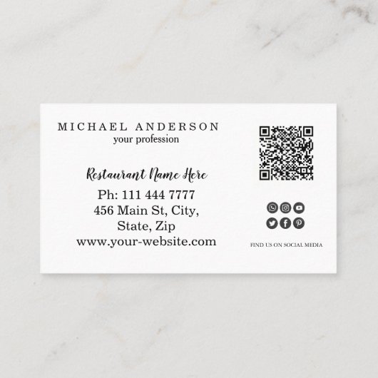 Mexicaanse voedseldag van dode restaurants visitekaartje (Achterkant)