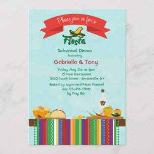 Mexicaanse voedseluitnodiging kaart