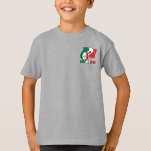Mexicaanse Voetbal en Vlag Jongens T-shirt