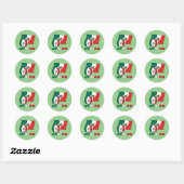 Mexicaanse Voetbal en Vlag Ronde Sticker (Vel)