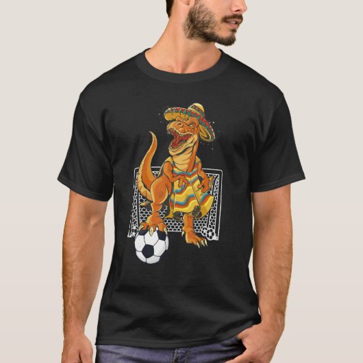 Mexicaanse Voetbal Rex Dinosaur Mexico Futbol 202 T-shirt (Voorkant)