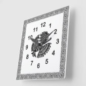 Mexicaanse vogelmotif wandklok (Hoek)