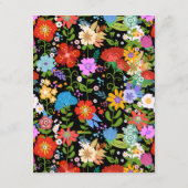 Mexicaanse volks kunst bruiloft informatiekaartje (Achterkant)