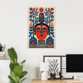 Mexicaanse volks kunst uil print boho stam thuis 1 (Thuiskantoor)