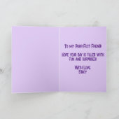 Mexicaanse Volkskunst Abstracte Kitty Cat Verjaard Kaart (Binnen)