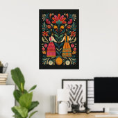 Mexicaanse volkskunst Giclée print Boom des Levens (Thuiskantoor)