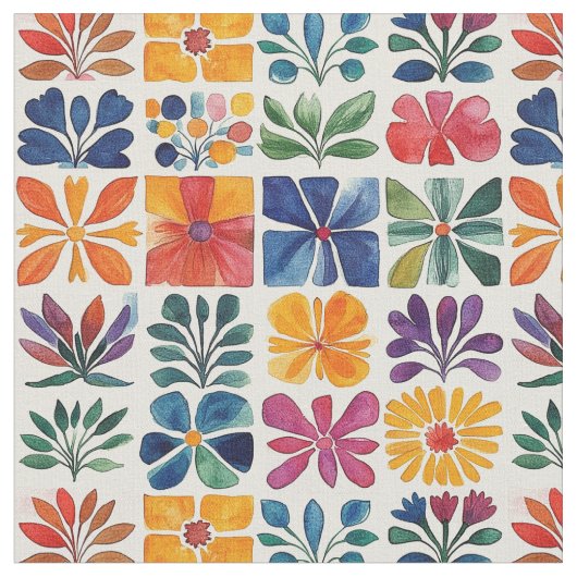 Mexicaanse volkskunst Patchwork Papel Picado Stof (Close Up)