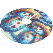 Mexicaanse Volkskunst Sneeuwmannen Sneeuwman Sneeu Kerstboom Rok (Gekanteld)